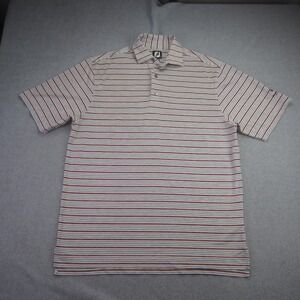 FJ FootJoy‎ Polo Shirt Mens Large Multicolor Striped Black Horse Golf Club